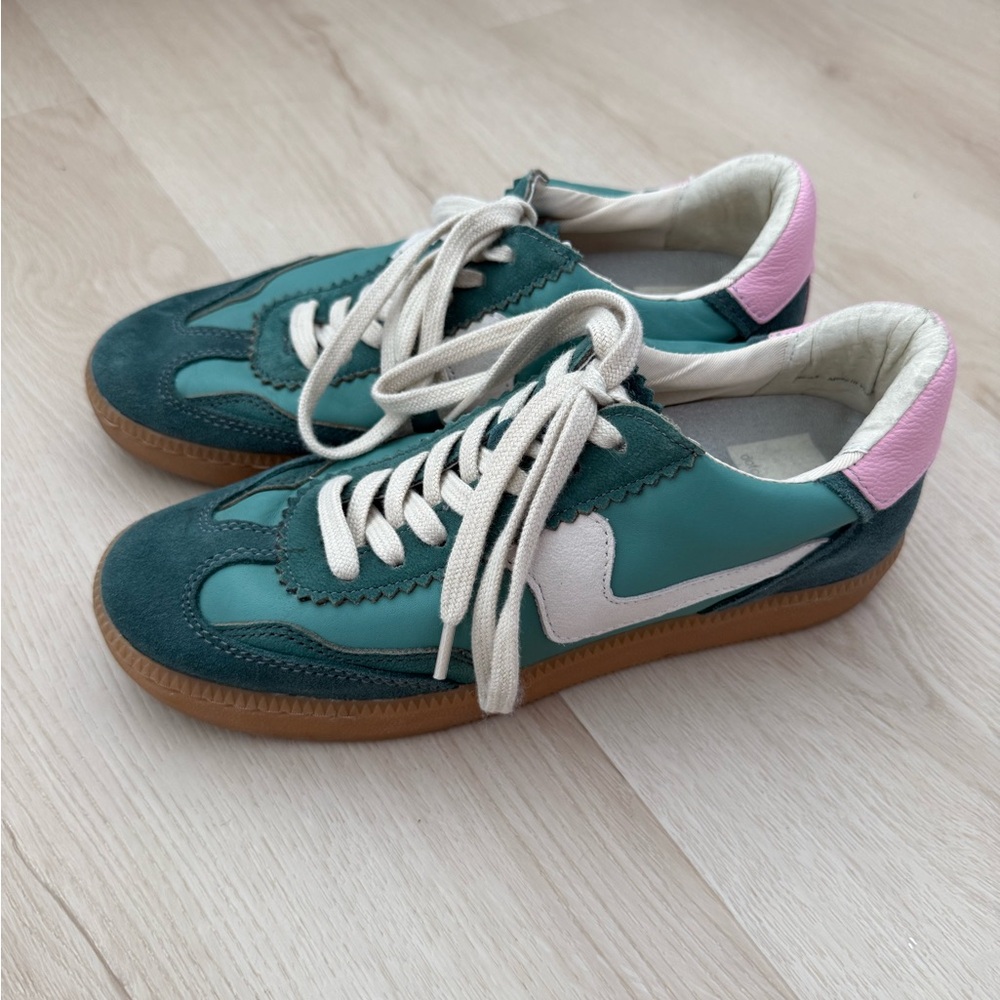 Dolce Vita Teal and Pink Sneakers